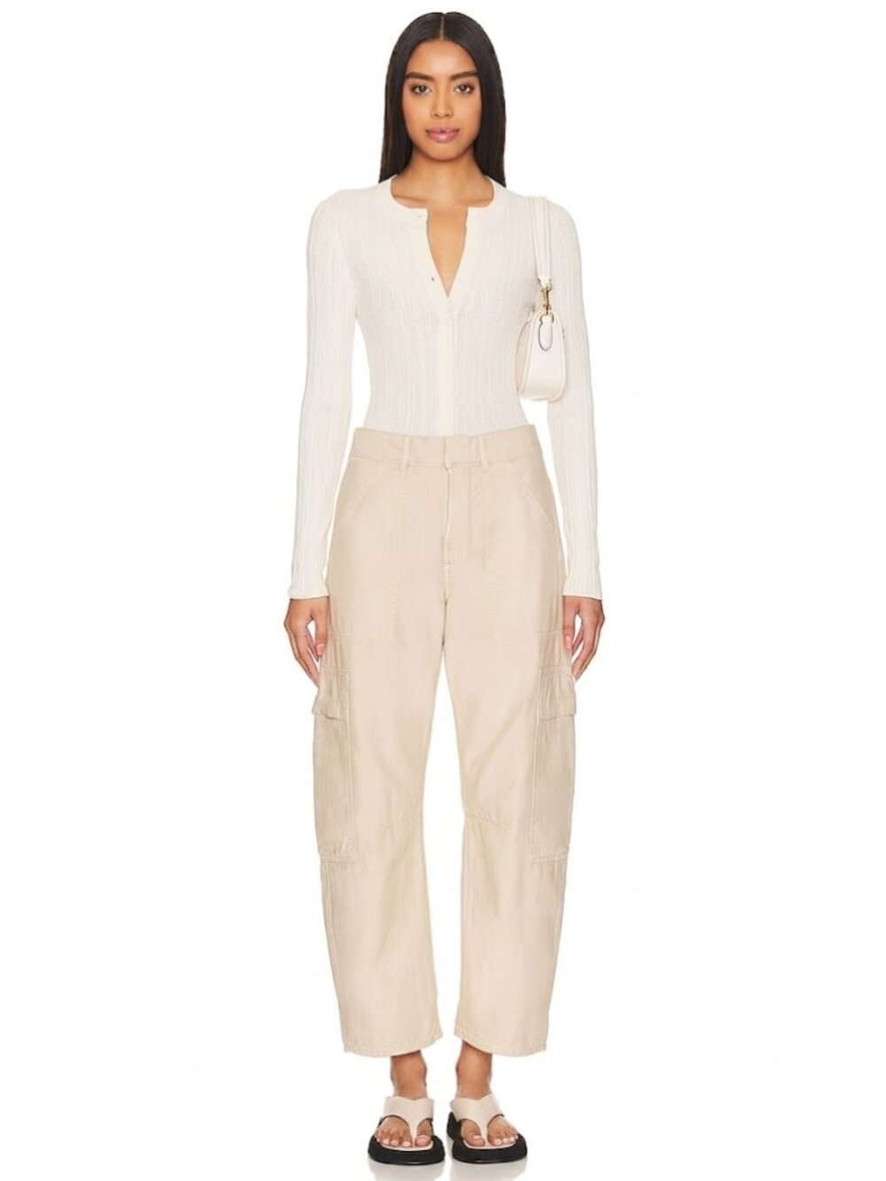 Citizens of Humanity Marcelle Low Slung Cargo in Taos Sand Pants 33
